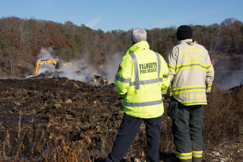 Falmouth Stump dump fire Nov 2014